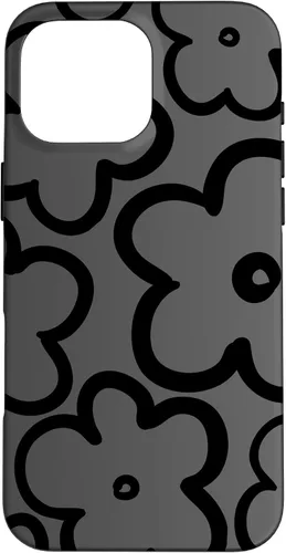 Miniatura 19 de Cute Flower Pattern Wildflower Charcoal Grey Black Floral Case for iPhone 17