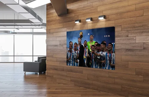 Miniatura 4 de SpiritualHands Lionel Messi - Póster en lienzo de Messi Argentina, póster de fútbol de Leo Messi para dormitorio de niños, 8 x 12 pulgadas, listo