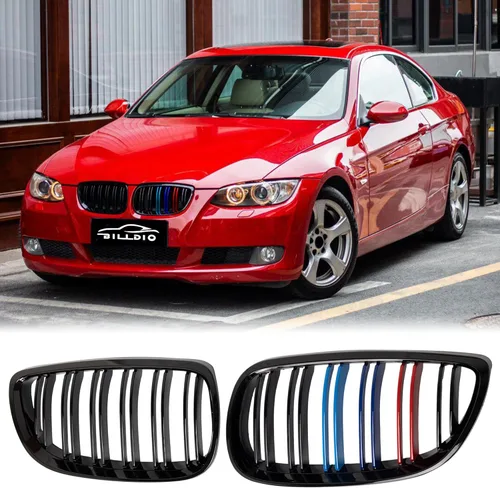 Miniatura 36 de Parrilla E90 – Rejilla negra de riñón individual compatible con BMW serie 3 E90 2009-2011 323i 328i 328xi 335d 335i 335xi Sedan LCI, E91 328i 328xi