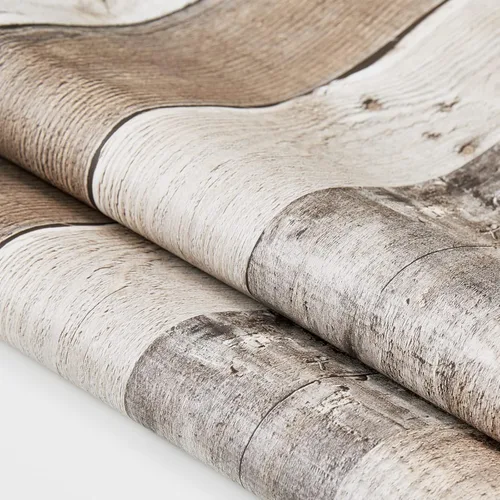 Miniatura 4 de Yun-aeon Papel de Contacto de Madera Natural Gris Madera Papel Tapiz Despegar y Pegar 17.3" x 80" Autoadhesivo Removible Vintage Imitación Madera