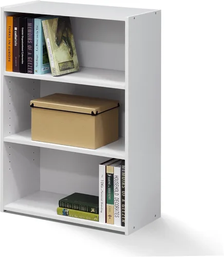 Miniatura 26 de Furinno Basic - Estantería de almacenamiento para librerías de 3 niveles, nogal oscuro