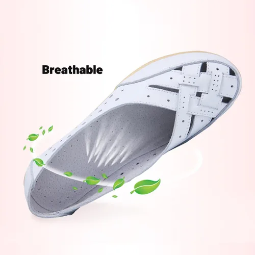 Miniatura 2 de AOSENSS Mocasines cómodos y ligeros para mujer, mocasines con huecos, para ir al trabajo, a la oficina, conducir, cómodos zapatos planos para caminar