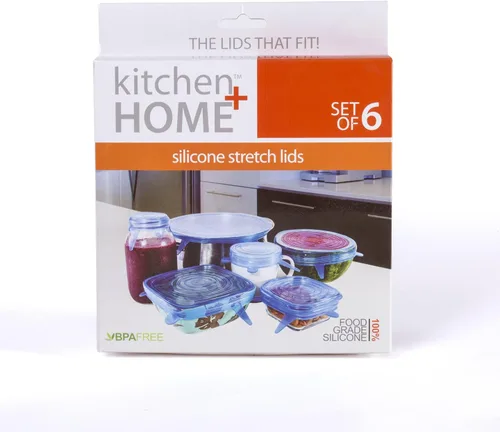 Miniatura 7 de Kitchen + Home - Juego de 10 tapas elásticas de silicona para guardar alimentos, sin BPA, aptas para lavavajillas, microondas, horno y congelador