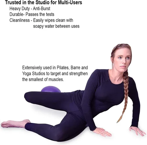 Miniatura 5 de Balego® Mini bola de Pilates, morado, 9 pulgadas
