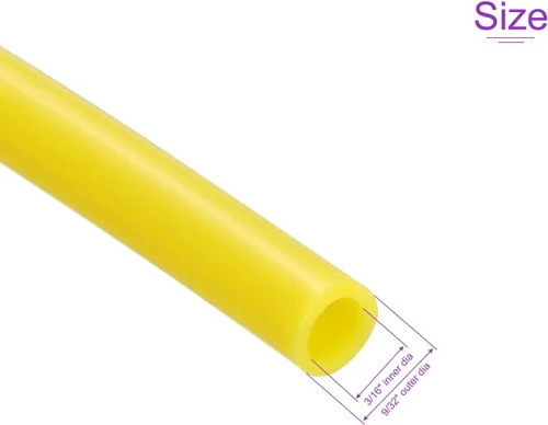 Miniatura 3 de DMiotech 0.197 in ID 0.276 in OD 10 pies tubo de silicona amarillo industrial tubo de silicona para bomba de aire de agua