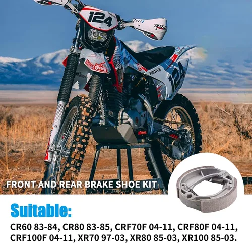 Miniatura 6 de JINGKE Kit de zapatas de freno delanteras y traseras para Honda CR60 XR70 CRF70F CR80 XR80 CRF80F XR100R CRF100F