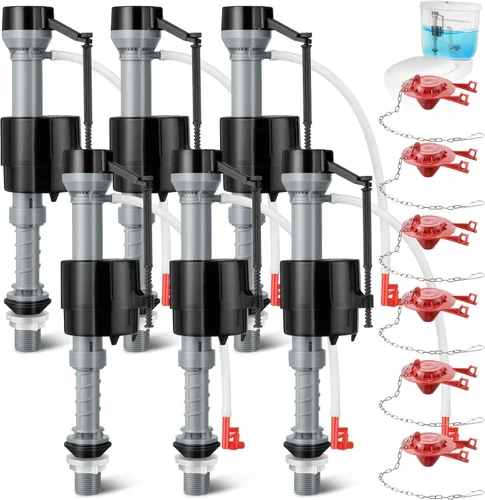 Miniatura 13 de Saillong Kit de repuesto de flotador de inodoro, kit de repuesto universal para inodoro y repuestos de aleta de 2 pulgadas, control de agua