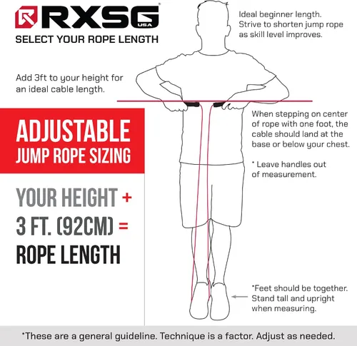 Miniatura 5 de Rx Smart Gear Cuerda de saltar con asas ergonómicas antideslizantes, cuerda de polipropileno con peso para fitness y ejercicio, entrenamiento