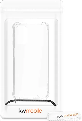 Miniatura 7 de kwmobile Funda cruzada compatible con Samsung Galaxy A32 5G - Funda transparente de TPU con correa de cordón - Negro/Transparente