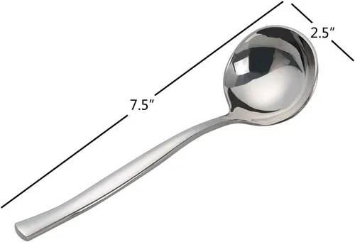 Miniatura 2 de Cucharón de sopa de acero inoxidable de 3 piezas, cucharón de salsa