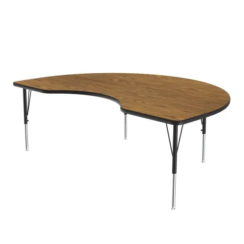 Miniatura 27 de Correll Mesa de Actividades Rectangular para Aula de 24"x36", Altura Ajustable (19"-29"), Granito Negro Laminado Térmico Fusionado Duradero