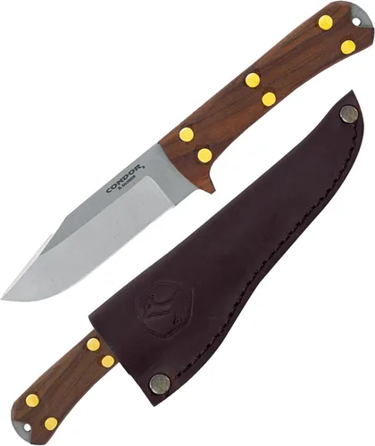 Miniatura 9 de Condor Tool & Knife - Cuchillo de caza nativo con funda, acero inoxidable 440C, mango de nuez, funda de cuero soldada hecha a mano, hoja de 25