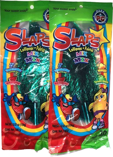 Miniatura 16 de Dulces Pigui - Paletas cachetada sabor tamarindo azul, dulce mexicano (10 paletas)