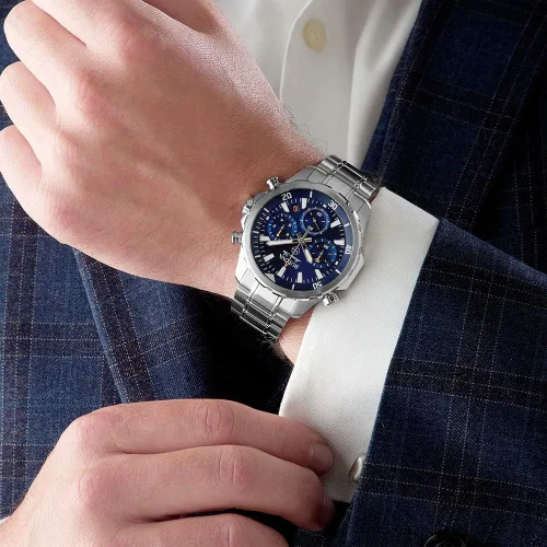 Miniatura 6 de Bulova Reloj cronógrafo de cuarzo para hombre con correa de acero inoxidable 96B256, azul, pulsera, Azul, Pulsera