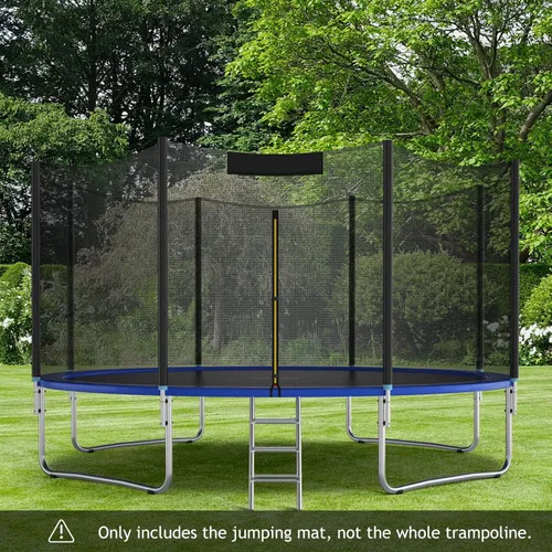 Miniatura 7 de GYMAX Tapete para cama elástica, 8 pies/10 pies/12 pies/14 pies/15 pies/16 pies, tapete de repuesto para trampolín con anillos en V