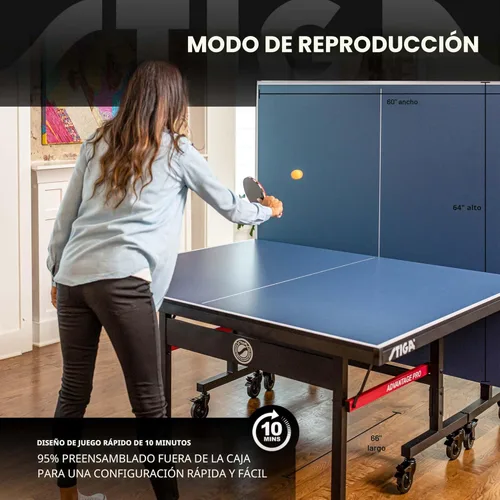 Miniatura 3 de STIGA Advantage Series Indoor Ping Pong Table, Foldable Table Tennis Table - 12, 15, 18, and 25mm Tabletops - Quickplay 10 Minute Assembly