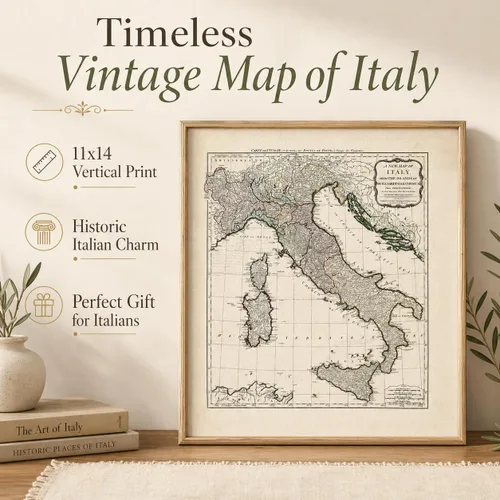 Miniatura 8 de 1794 Italy Map: Cartografía vintage para entusiastas de la antigüedad y aficionados a la historia - Póster topográfico de 11 x 14, exploración