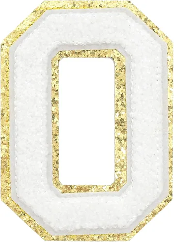 Miniatura 183 de GYGYL - 3 parches de letras deportivas de felpilla con purpurina, parches para planchar de tamaño grande para decoración de disfraces