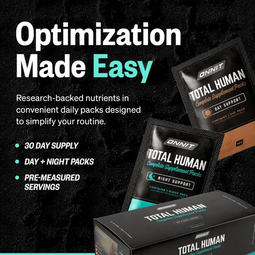 Miniatura 3 de ONNIT Total Human - Paquetes diarios de vitaminas para hombres y mujeres (paquete de 60) – 10 veces más que tu multivitamínico – repleto
