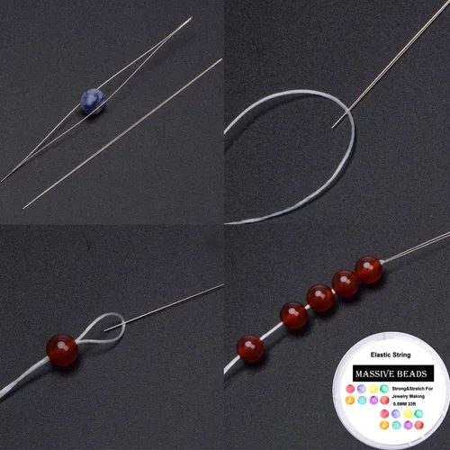 Miniatura 6 de MASSIVE BEADS, cuentas de gemas de jade natural de colores mixtos de 5/32 de pulgada, cuentas pequeñas espaciadoras redondas sueltas para Jade de 24