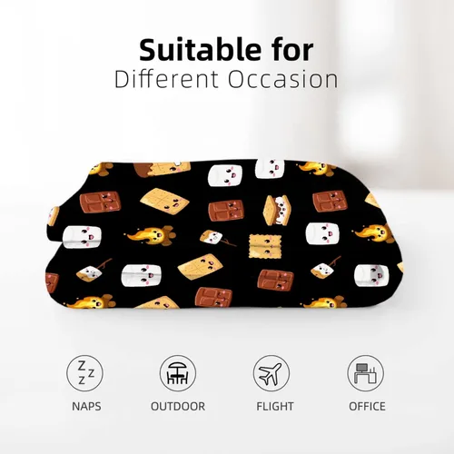 Miniatura 6 de Linda manta de S'Mores ligera de felpa mullida súper suave, manta de franela de forro polar para decoración del hogar, regalos para cama, sofá, sala