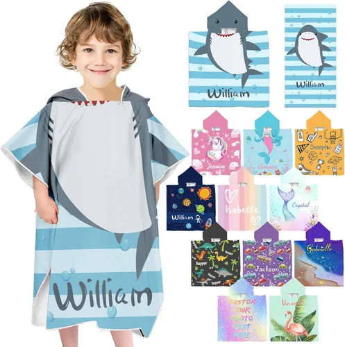 Miniatura 37 de Toallas de playa personalizadas para niños, toallas de playa personalizadas con nombres, regalos personalizados para niños pequeños, niñas