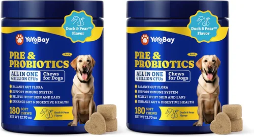 Miniatura 11 de Probióticos para Perros - Probióticos para Perros para la Salud Digestiva, Levadura, Piel Con Picazón, Salud Intestinal, Inmunidad y Piel - 6 Pato