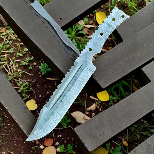 Miniatura 2 de Poshland BB-3658 Cuchillo de daga de espiga completo hecho a mano de acero de Damasco