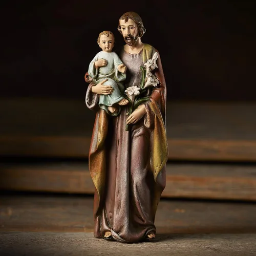 Miniatura 5 de Joseph's Studio por Roman St. Joseph and Child Jesus Figure, estatua de mesa religiosa de 6.25 pulgadas, colección Renacentista, decoración