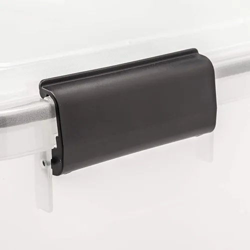 Miniatura 4 de IRIS USA WEATHERPRO - Caja de almacenamiento de plástico con tapa duradera y sello y hebillas de cierre seguro, color negro