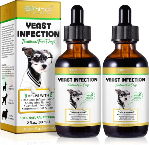 Tratamiento de infección por levaduras para perros, tratamiento natural de infección por levaduras de 4 onzas líquidas para perros apoya el alivio