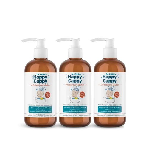 Miniatura 9 de Happy Cappy Champú medicado y gel de baño - Champú para caspa de bebé, ayuda a la tapa de la cuna y la dermatitis seborreica, reduce las escamas