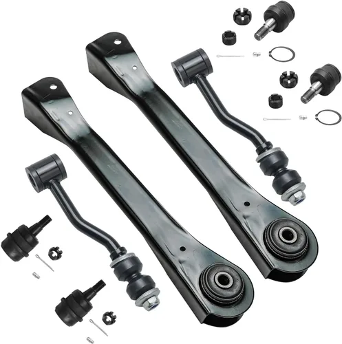 Miniatura 96 de Detroit Axle - Kit de brazos de control de extremo delantero de 8 piezas para Dodge Dakota 00-04, Durango 00-03, 4 brazos de control superior e