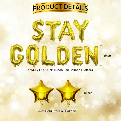 Miniatura 3 de Gold Birthday Decorations Golden Birthday Decor Golden Birthday Decorations For Girls Gold Party Decor Golden Girls Party Supplies Golden Girls
