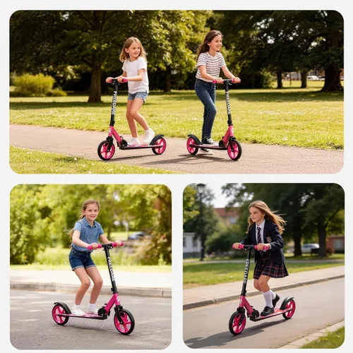 Miniatura 5 de FREEDARE Kick Scooter for Kids & Adults Ages 8+, Foldable Teen Scooter with 2 Big 8-inch Wheels and 4-Level Adjustable Handlebar, Max Load 220 LBS