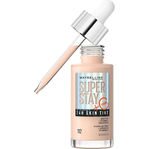 Miniatura 9 de Maybelline Super Stay Up - Tinte para piel de hasta 24 horas, base radiante de cobertura ligera a media, maquillaje infundido con vitamina C, 102, 1