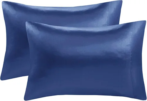 Miniatura 51 de Madison Park Essentials Juego de 2 fundas de almohada de satén para cabello y piel, lujosamente suave, sedosa con brillo natural, fresca al tacto