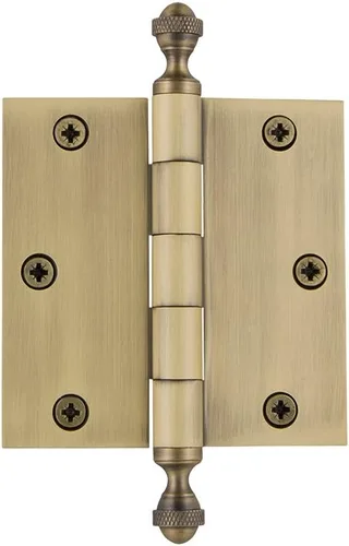 Miniatura 26 de Grandeur Hardware 824304 Bisagra residencial con punta de bellota de 3.5 pulgadas con esquinas de radio de 5/8 pulgadas en peltre antiguo