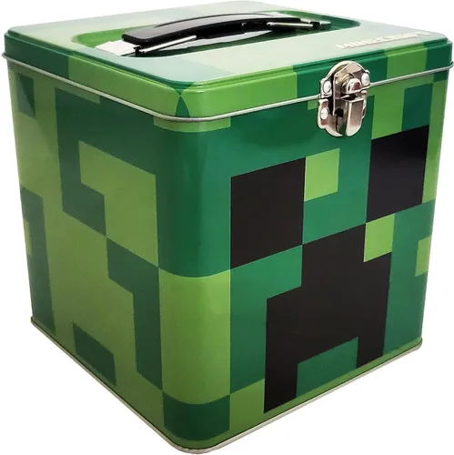The Tin Box Company Minecraft XL - Lata de almacenamiento con asa, Minecraft