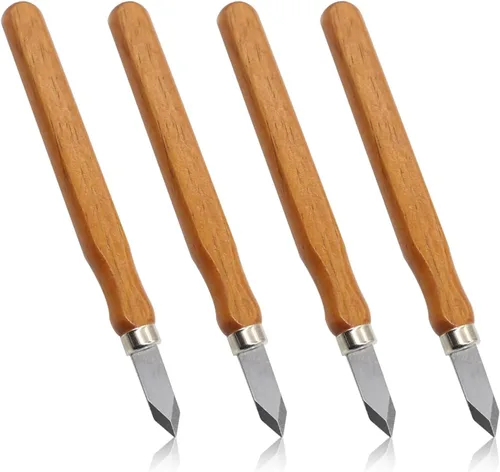 Miniatura 9 de 2 paquetes de cuchillo de marcado para carpintería con hoja de acero de alto carbono - Cuchillo de doble bisel de precisión para marcado - Paquete
