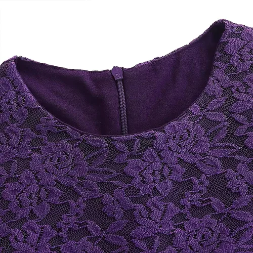 Miniatura 3 de KISSOURBABY Vestido vintage de encaje floral para niñas vestido bohemio de fiesta de princesa de manga 34