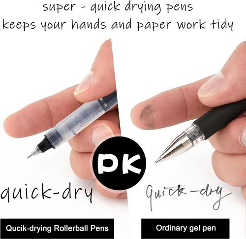Miniatura 9 de Bolígrafos de Gel RIANCY con Tinta Líquida, Punta Extra Fina de 0.5mm, 24 Piezas de Colores Surtidos, Escritura Suave Sin Manchas Ni