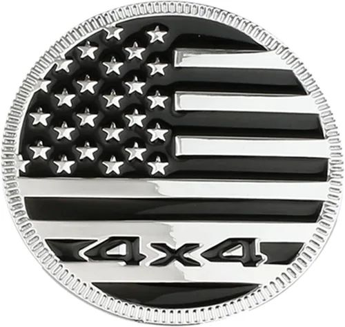 Miniatura 7 de Emblema de letras 4 x 4, insignia de metal para automóvil estilo bandera de Estados Unidos, compatible con Jeep Wrangler Cherokee y varios autos