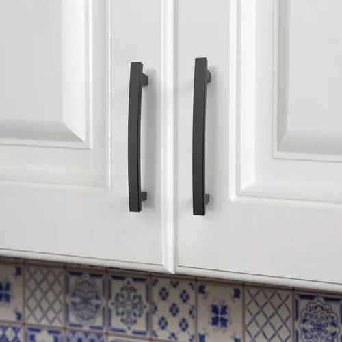 Miniatura 4 de Paquete de 10 manijas de gabinete de 5 pulgadas, color negro mate, manijas negras para gabinetes de cocina, tiradores negros para armarios