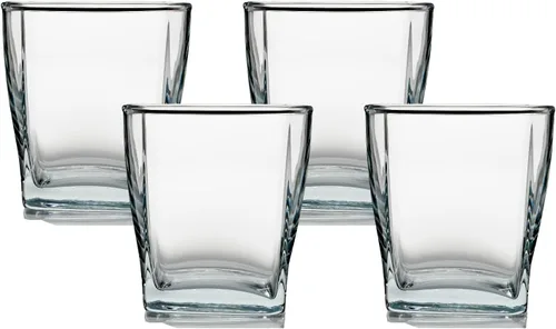 Miniatura 5 de Anchor Hocking Vasos con diseño cruzado (juego de 4, 10 onzas, aptos para lavaplatos)