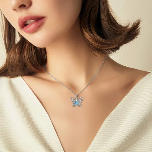 Miniatura 5 de Collar con medallón con diseño de libélula de abeja y búho de mariposa para cualquier foto