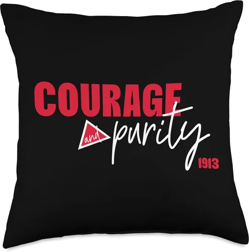 Miniatura 4 de The DST In Me Courage Crimson and Purity Triangle Sisterhood - Almohada de 16 x 16 pulgadas, multicolor