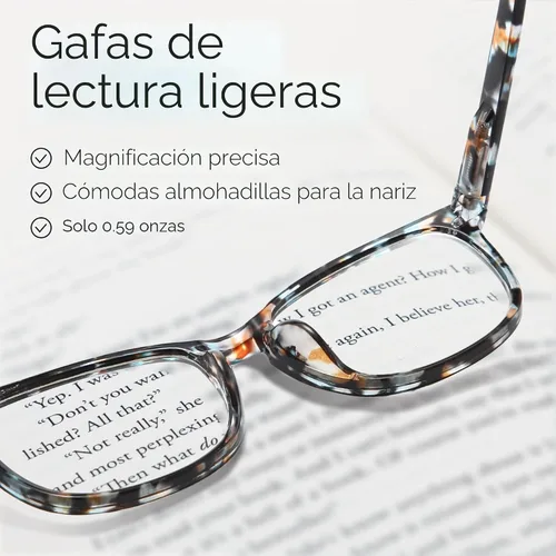 Miniatura 3 de CCVOO +2.5 Mix & Match - Gafas de lectura para mujer, ligeras, cómodas, visión clara, bloqueo de luz azul * Mezcla de flores C2