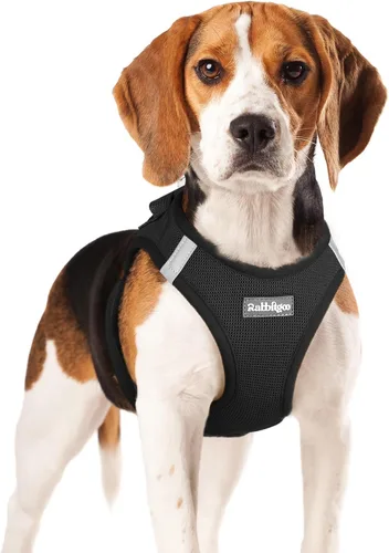 Miniatura 141 de rabbitgoo Arnés para perro pequeño, chaleco de malla suave para cachorros con hebilla de seguridad, arnés reflectante transpirable para mascotas