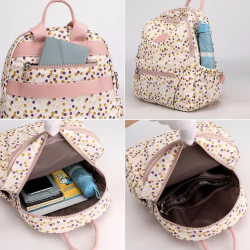 Miniatura 2 de Tanweibago Mini mochilas de nailon para mujer, mochilas pequeñas de 11L para mujer, mochila ligera casual para mujer, mochila de viaje de compras